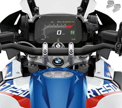 Imagen 4 de 9 de Risers Elevadores De Manillar Para Motos Bmw 1200gs Y 1250gs