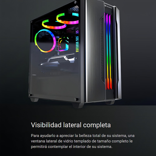 Armário de computador desktop Cougar Gemini Gemini M Iron Grey preto