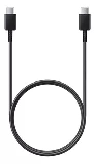 Cable usb 2.0 Samsung Cable USB-C to USB-C negro con entrada USB Tipo C salida USB Tipo C