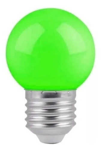 Pack X10 Lámpara Led Gota Opal 2w Colores E27 Color de la luz Verde