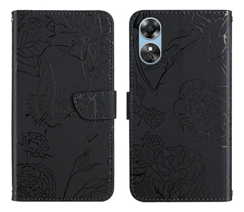 Funda De Poliuretano Con Estampado De Mariposas Para Oppo A1