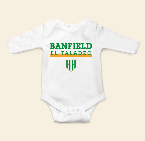 Body Para Bebé Banfield El Taladro Algodon Blanco Ml