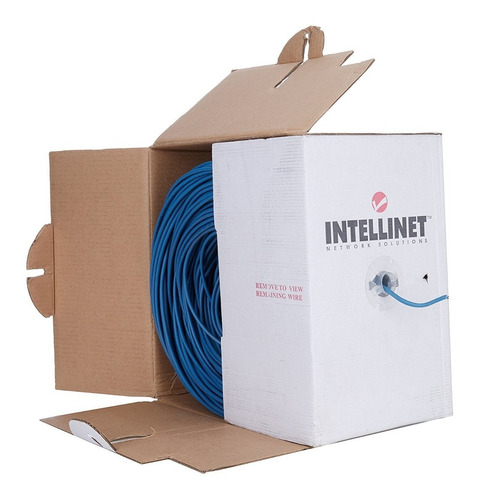 Bobina Cable Red Utp Cat 6 Cobre 305m Azul Intellinet 705059
