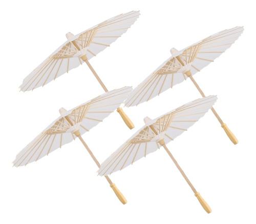 Sombrilla De Playa De Papel De 60 Cm, 4 Unidades