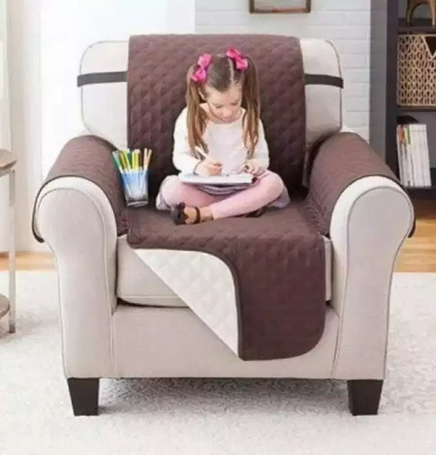 Imagen 3 de 3 de Funda Cobertor Cubre Sofa Reversible Sillon Hogar