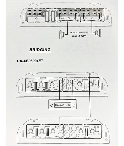 Imagen 8 de 9 de Amplificador Carbon 4 Canales 1200 Watts Clase A/b Ab6004et