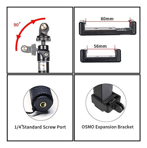 Smatree Selfie Stick Compatible Con Dji Osmo Pocket 2/osmo