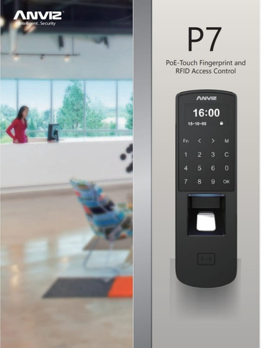 Control Acceso Horario Anviz P7 Poe Touch Tarjeta Huella