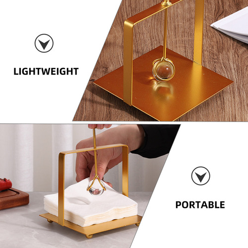 Dispensador De Pañuelos De Mesa De Metal Independiente F