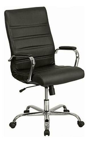 Flash Furniture High Back Office Chair | High Back Color black leathersoft/chrome frame
