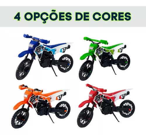 Moto De Brinquedo Motocross Trilha Suspensão Corrida Grande verde