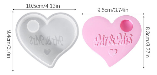 Molde De Corazón Para Velas De Silicona Moldes Antiadherente