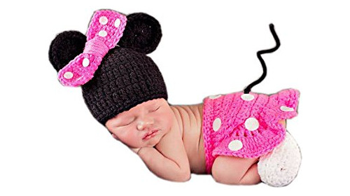 Bebe - Pinbo Newbron Baby Photo Photography Prop Crochet Kni