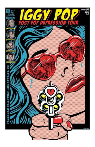 Poster - Iggy Pop Depression Tour - Art Decor  33 Cm X 48 Cm