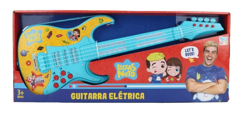 Guitarra Infantil Elétrica Luccas Neto Com Luz Multikids