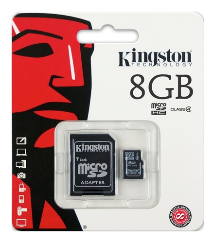 Memoria Flash 8gb Kingston + Adaptador Sd - Sdc4/8gb