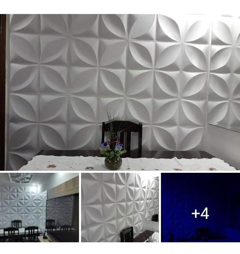 Placas 3d Kit Com 88 Revestimento Parede Pvc 22m² 50x50cm