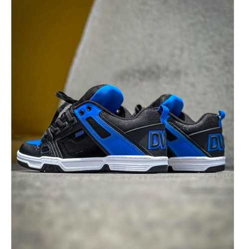Tenis Dvs Comanche Skate Azul Negro Blanco