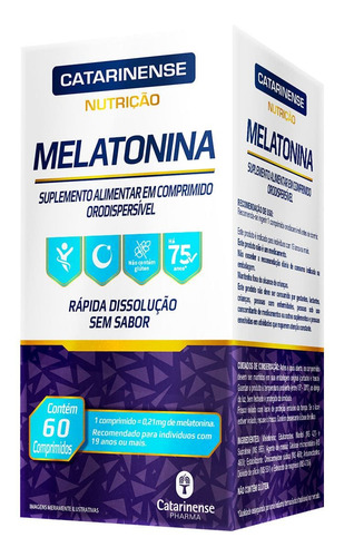 Kit 2 Melatonina Catarinense Sem Sabor 60 Comprimidos