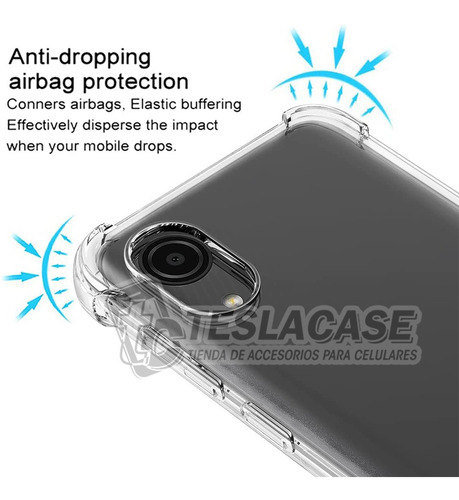 Imagen 5 de 7 de Carcasa Para Samsung A03 Core Transparente + Lámina Hidrogel