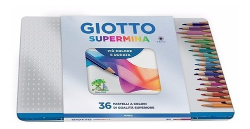 Lápices Giotto Supermina X36 Colores Lata 