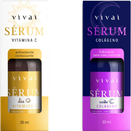Imagem 2 de 10 de Sérum Facial Dia Vitamina C + Sérum Facial Noite Colágeno