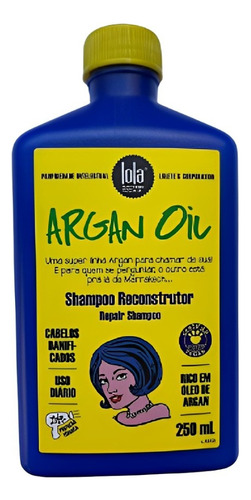 Shampoo Reconstrutor Argan/pracaxi Oil Lola 250ml