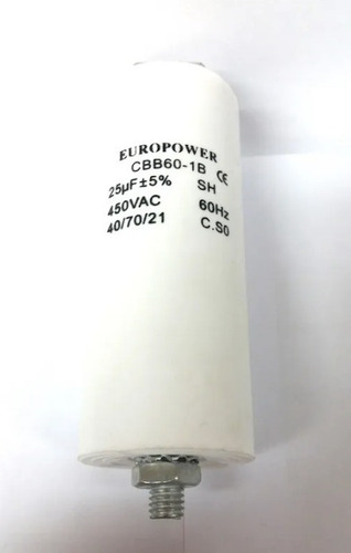 Imagen 3 de 3 de Capacitores De Marcha 25 Uf 450v Marca Europower