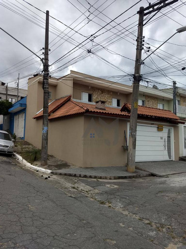 Sobrado Com 2 Dormitórios Sendo 2 Suítes Com Guarda-roupas, 3 Banheiros, 2 Vagas De Garagem Coberta, Armários Na Cozinha - R$ 430.000,00 - So0162