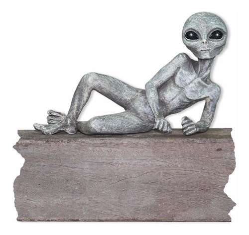 Estatua Figura Extraterrestre Jardin 10  Color Gris