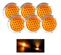 Comprar 6 Pz Plafones 24 Led Redondo Camion Cuarto Estrobo Stop 12v