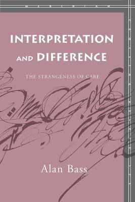 Libro Interpretation And Difference - Alan Bass