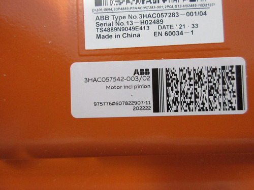 Abb 3hac057542-003/02 New Robot Motor Including Pinion 3 Ssd
