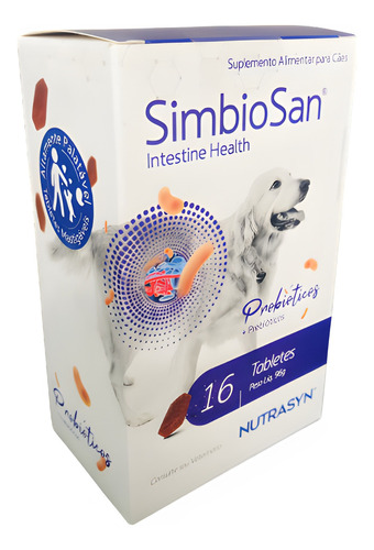 Suplemento Simbiosan Probiótico Nutrasyn Cães 16 Tabletes