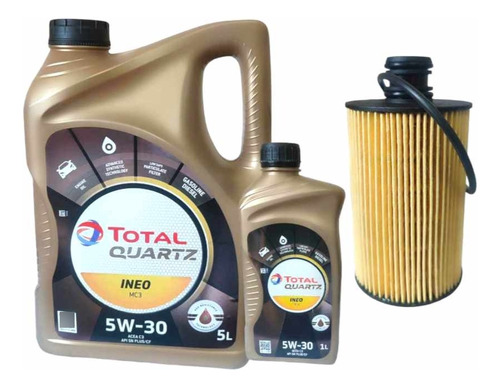 6 Lts 5w30 Total Ineo Mc3 Dpf Sintetico + F Aceite Ssangyong