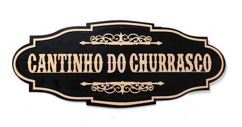 Imagem 4 de 4 de Placa Decorativa Cantinho Do Churrasco 60cm Madeira Mdf