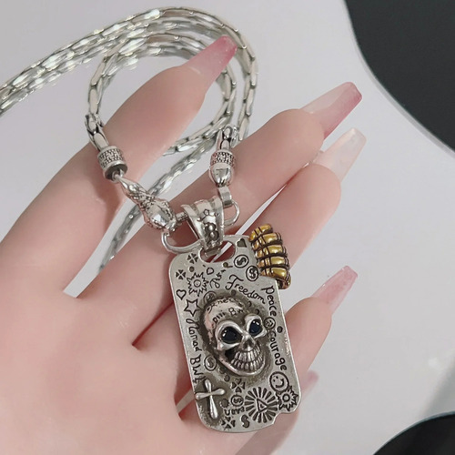 Xxcollar Con Forma De Calavera, Joyería Unisex Moderna De Me