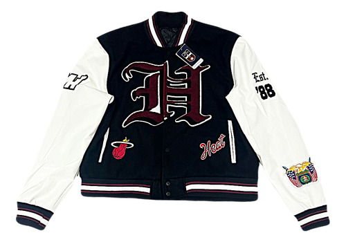 Campera Universitaria Para Hombre Tipo Miami Heat Nba