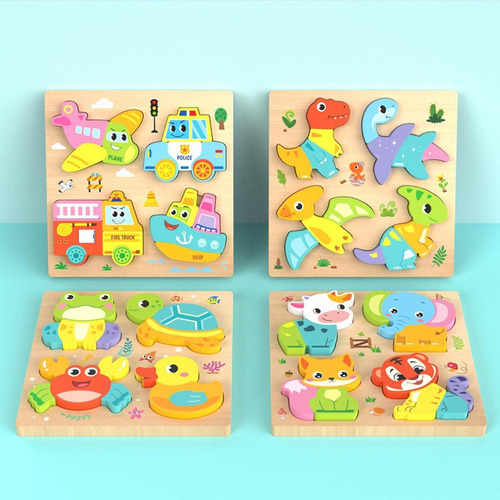 Puzzles Block De Madera Puzzle Toy Para Animal Marítimo