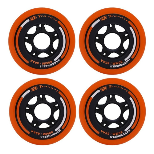 4 Rodas Traxart Fitness Hardwheels 80mm/88aa Laranja 