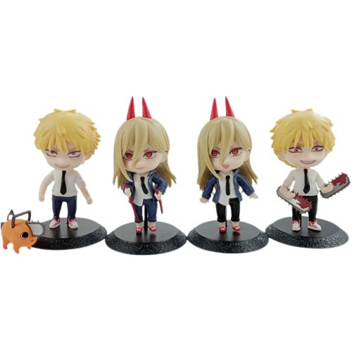 Set De Figuras Chainsaw Man Denji, Power & Pochita