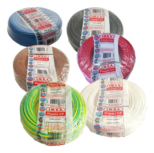 Cable Unipolar 1,5 Mm Imsa X50 X 2 Colores Celeste Y Marron Celeste/marrón