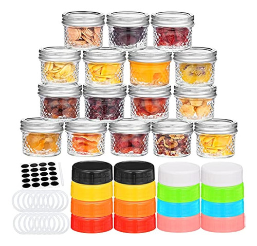 Cibeat 16 Pack Mini Mason Jars Frascos De Vidrio Para Conser