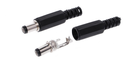 5 Conectores De Enchufe De Corriente Cc Macho De 5,5 Mm X 2,