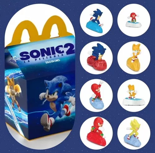 Sonic 2 o Filme, Mclanche Feliz abril de 2022 + Bonecos Sonic e