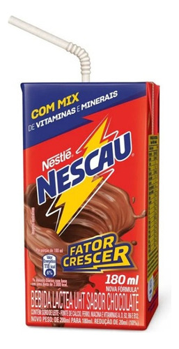 Nescau kit 24 unidades na acaixinha achocolatado 180ml