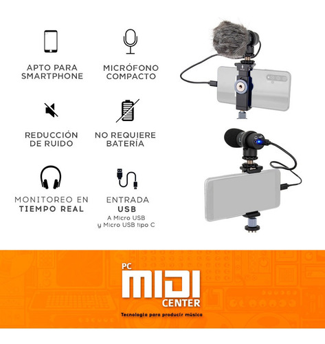 Imagen 3 de 10 de Microfono Alctron M598 Video Smart Phone Celulares Stereo