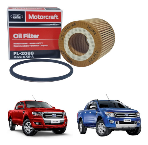 Filtro De Óleo Refil Do Motor Ford Ranger 2.2 E 3.2 Original