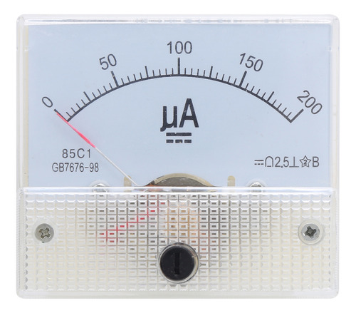 Amperímetro Analógico 85c1 Dc 0 ~ 200ua Medidor De Corrente