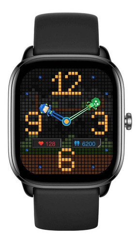 Smartwatch Amazfit GTS 4 Mini 1.65" caja de aleación de aluminio y plástico midnight black, malla midnight black de silicona y bisel negro
